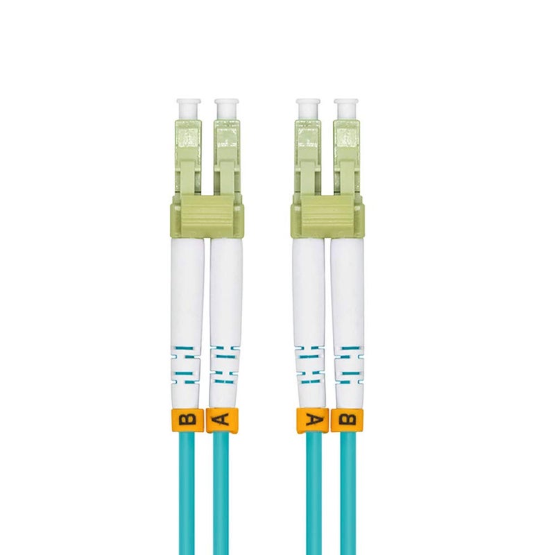 Jeirdus كابل الألياف الضوئية جييردوس 30 متر 100 قدم LC إلى LC 10G OM3 داخلي مدرع مزدوج 50/125 موصل بصري قفز متعدد الأوضاع 30 متر LC-LC - Image 1